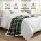 Americanflat Fleece and Reverse Sherpa Throw Blanket - 50x60 Inch Classic Tattersall Plaid - Ultra Soft Cozy Couch Cover - Warm Reversible Design - Green